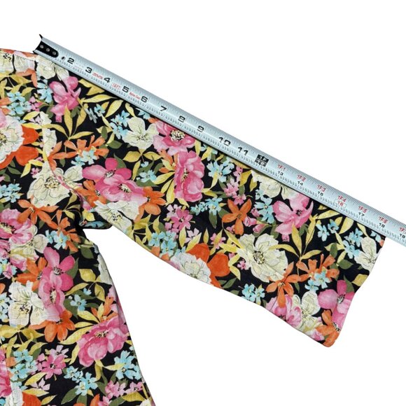 Talbots 100% Linen Floral Button-Down Shirt – Petite 12 – 3/4 Sleeve – NWOT - Picture 3 of 10